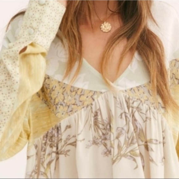 FREE PEOPLE Aloha State of Mind Peplum Blouse - Picture 3 of 11